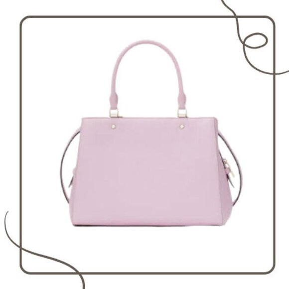 Kate Spade Leila Quartz Pink Medium Satchel Triple Compartment NWT - Picture 2 of 6